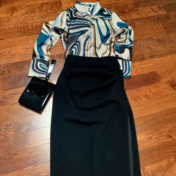 ZARA multi colour satin blouse NWTs - Picture 1 of 3